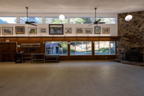 Dining Area with a Fireplace